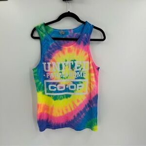 Tie Dye Retro Tank Top Farm Home Co-Op Size Medium